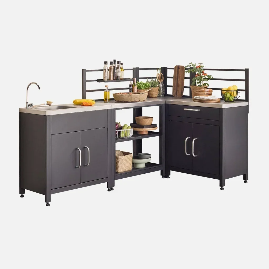 Cuisine extérieure modulable 4 modules acier inox Grimaud