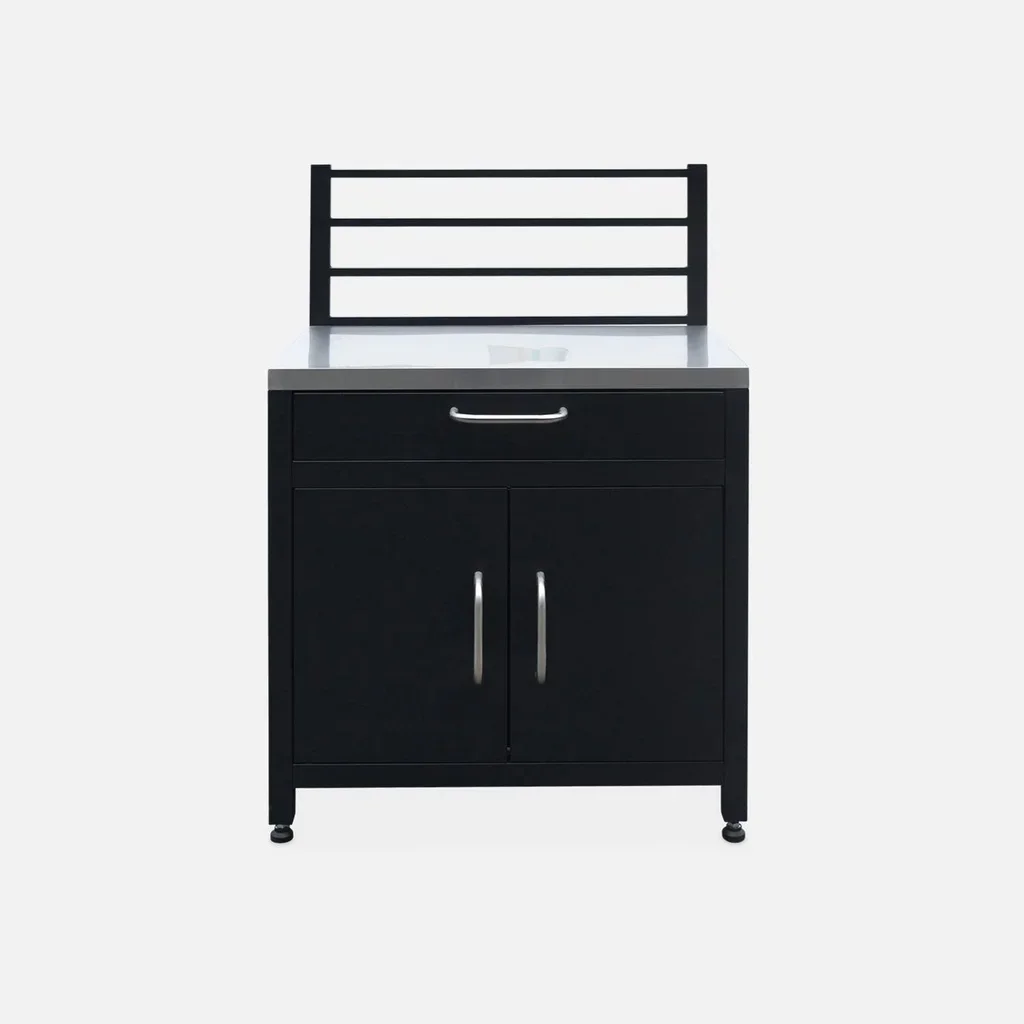 Cuisine extérieure modulable 6 éléments inox noir Grimaud
