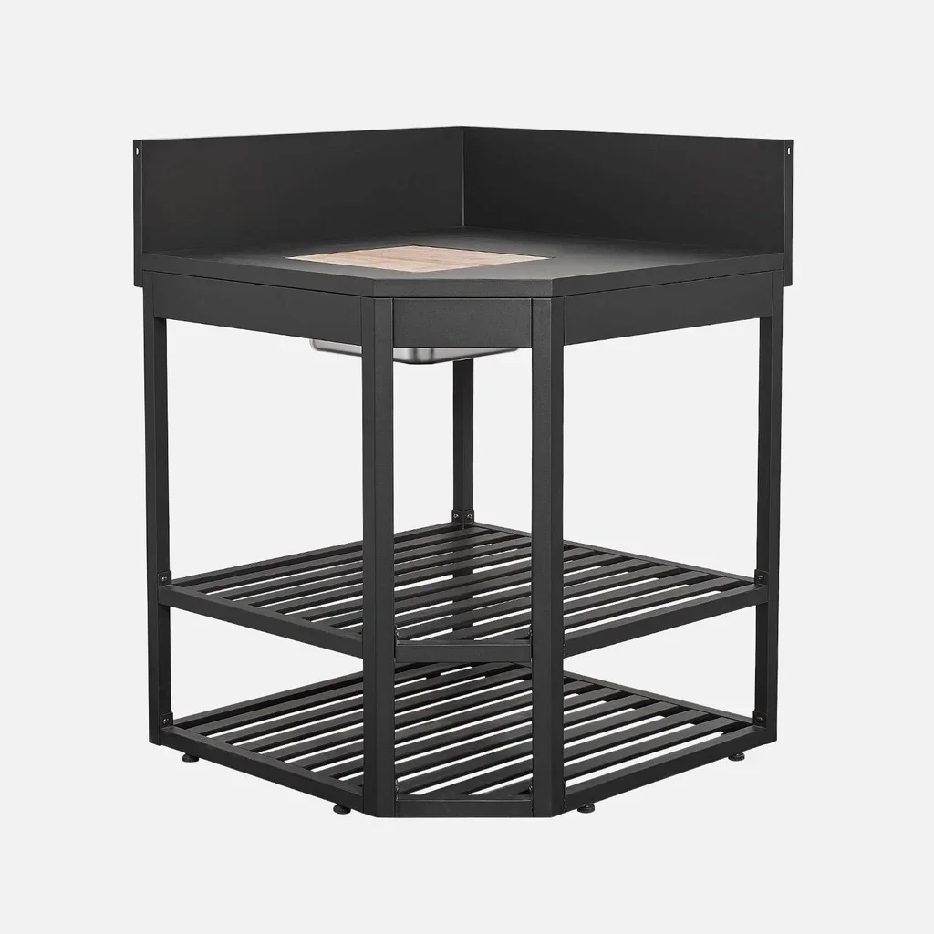 Modular outdoor kitchen steel gas barbecue 4 burners Thira Grimaud