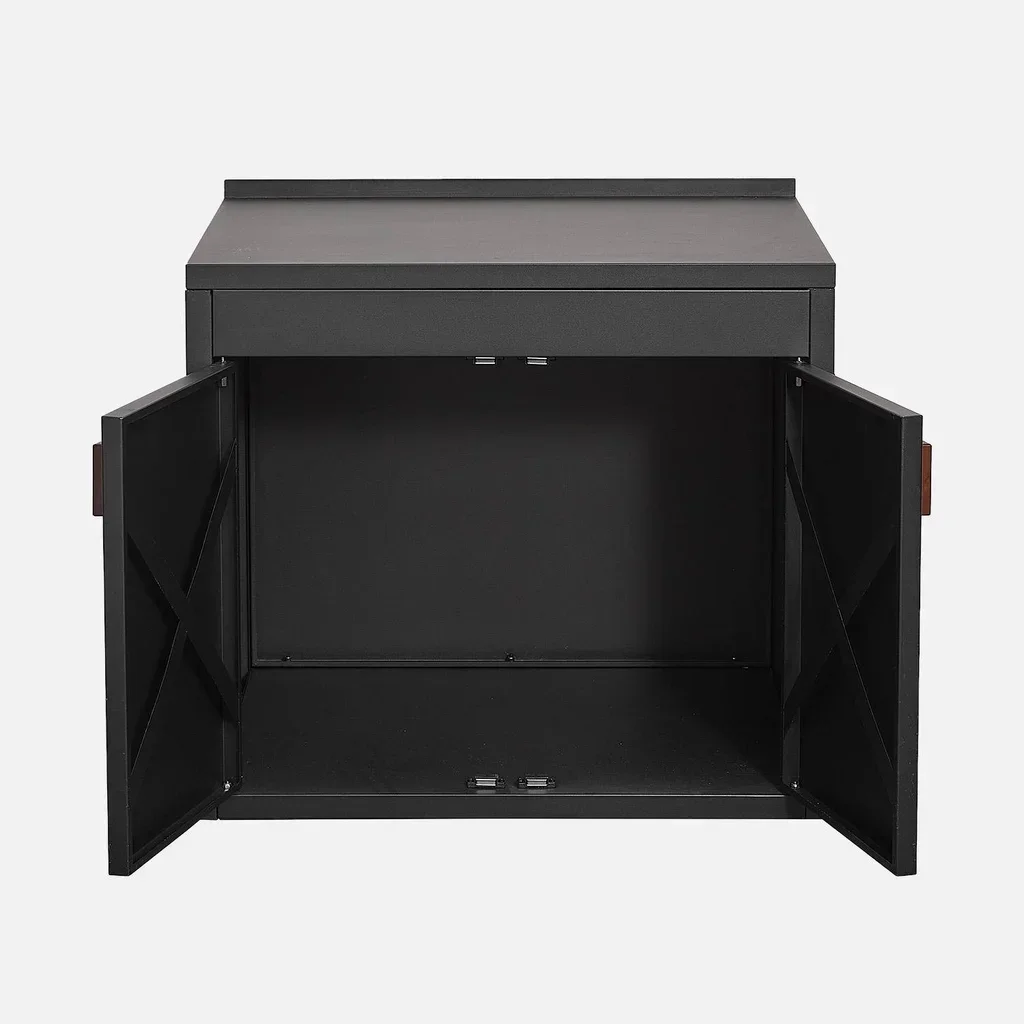 Outdoor modular stainless steel kitchen 3 modules Thira - sink, storage and barbecue