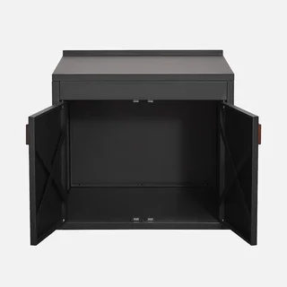 Outdoor modular stainless steel kitchen 3 modules Thira - sink, storage and barbecue