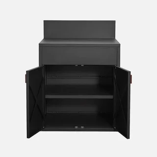 Outdoor modular stainless steel kitchen 3 modules Thira - sink, storage and barbecue