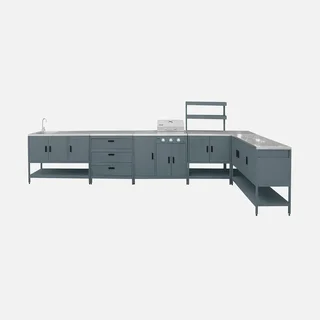 Outdoor Modular Kitchen Naxos Gas Barbecue 3 Burners Thermometer 5 Modules Stainless Steel