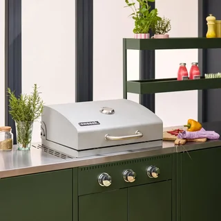 Modular outdoor kitchen Naxos 5 elements with 3-burner gas grill and integrated thermometer