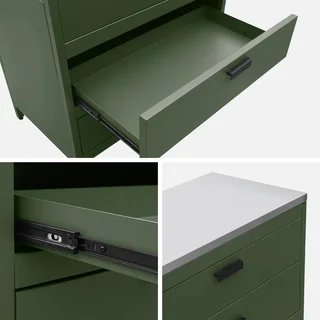 Modular outdoor kitchen Naxos 5 elements with 3-burner gas grill and integrated thermometer