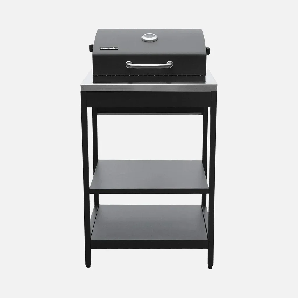 Cuisine extérieure modulaire BBQ charbon 5 éléments avec évier et rangements