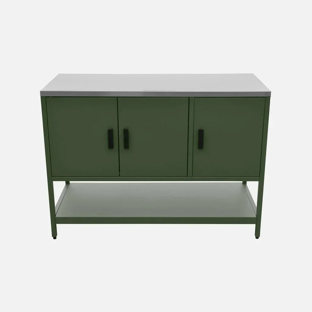 Cuisine extérieure modulaire BBQ charbon 5 éléments étagères thermomètre