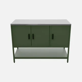 Cuisine extérieure modulaire BBQ charbon 5 éléments étagères thermomètre