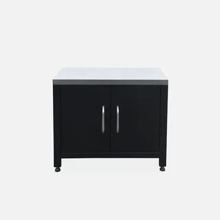 Cuisine extérieure modulaire 7 éléments avec barbecue gaz 4 brûleurs et thermomètre