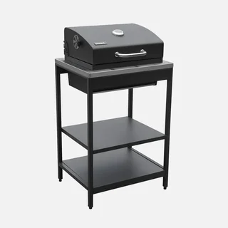 Cuisine extérieure modulaire barbecue charbon avec évier et rangements