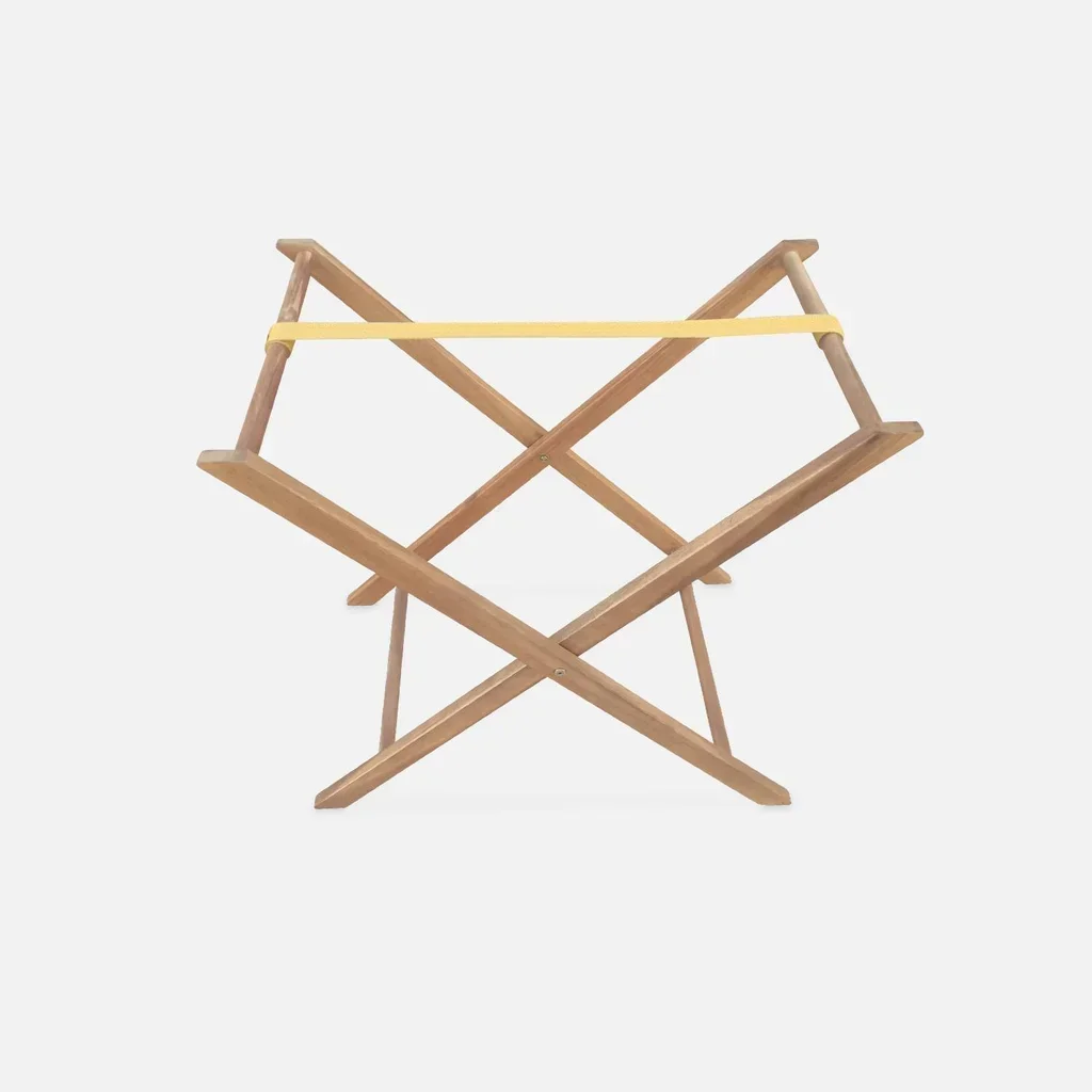 Wooden Garden Trolley Cart Acacia Wood Murcia Removable Tray Folding Outdoor Serving Cart