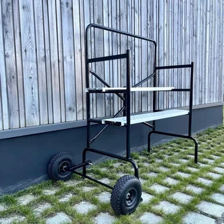 Échafaudage roulant pliable double niveau professionnel 2,5m 150kg