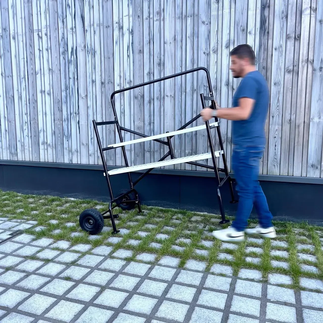 Échafaudage roulant pliable double niveau professionnel 2,5m 150kg