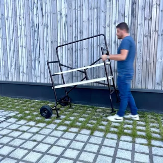 Échafaudage roulant pliable double niveau professionnel 2,5m 150kg