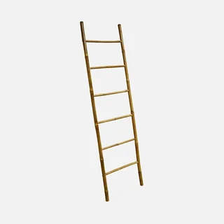 Échelle décorative bambou 6 barreaux - Accessoire déco bois naturel Fidji