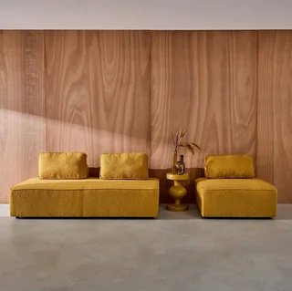 Ensemble 3 chauffeuses modulables bouclette vintage Bao