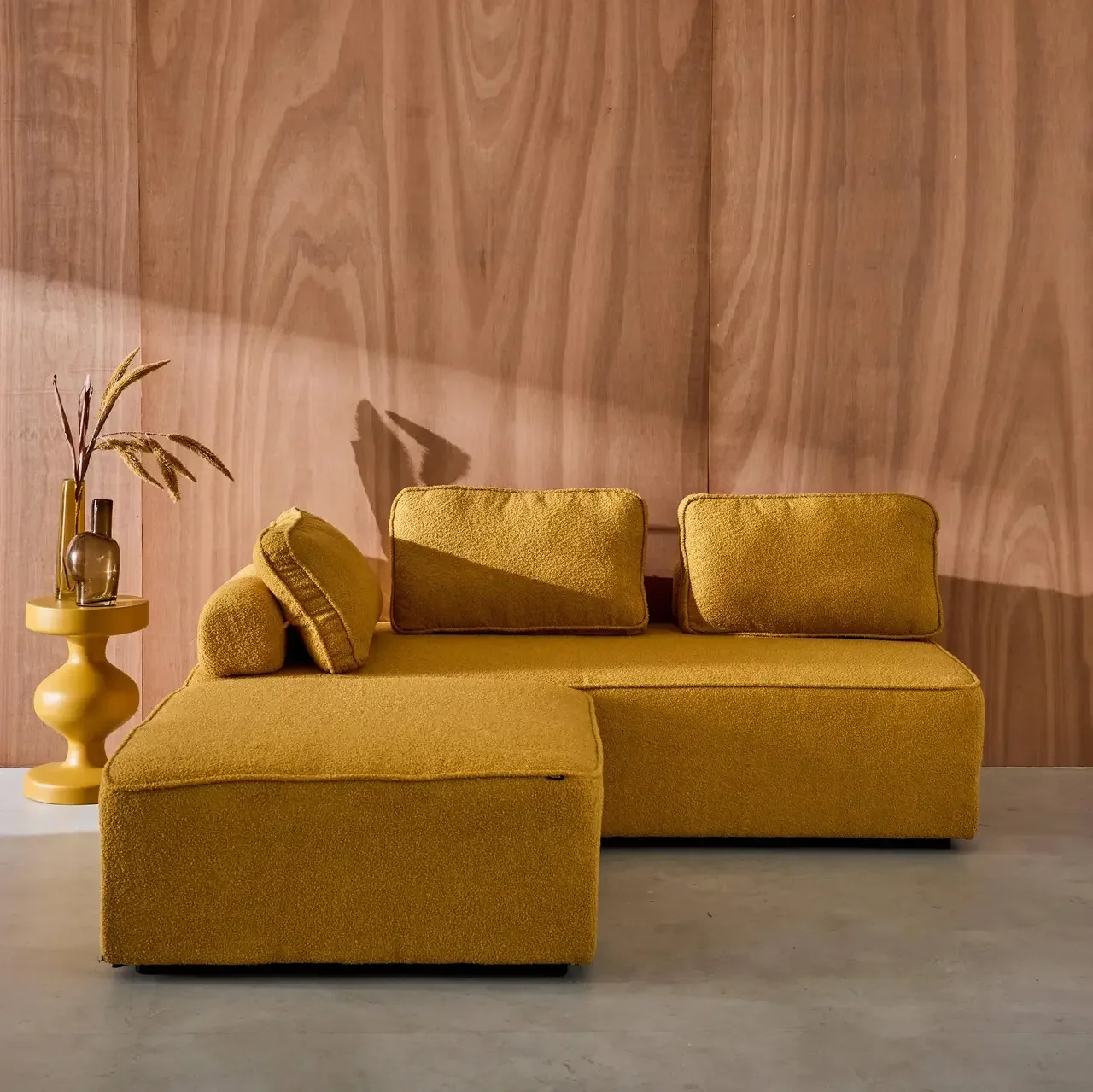 Ensemble 3 chauffeuses modulables bouclette vintage Bao