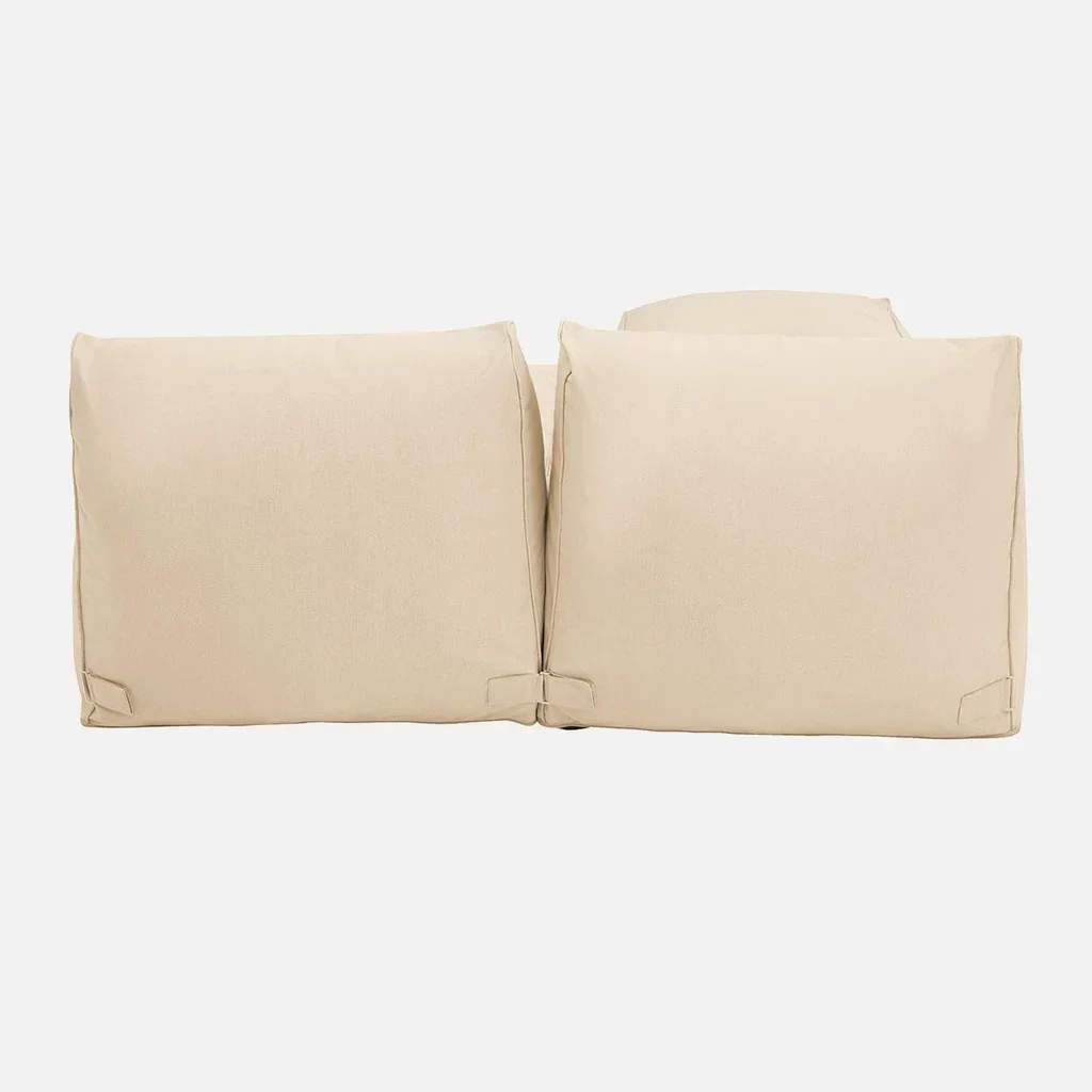 Set Poltrona e Poggiapiedi da Esterno in Olefin Beige