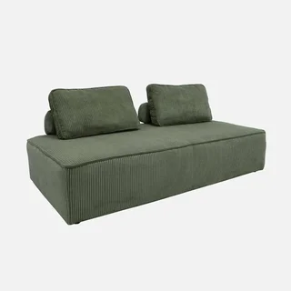 3-teiliges Set modulare Vintage Cord-Samt Sessel Lao