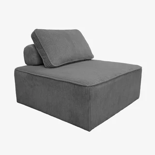 3-Sitzer Modulares Vintage Cord-Samt Sofa Set Lao