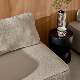 Set poltrone modulari 4 posti tessuto bouclé Bao