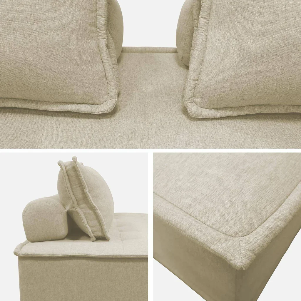 Conjunto de 4 poltronas modulares capitonê - sofá modular