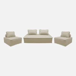 Conjunto de 4 poltronas modulares capitonê - sofá modular