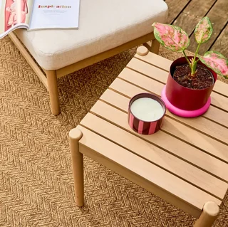 Set giardino 2 posti legno acacia con tavolino