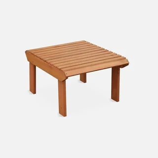 Fauteuil Adirondack eucalyptus avec repose-pieds convertible table basse