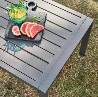 Salon de jardin Onara 4 personnes aluminium avec coussins oléfine