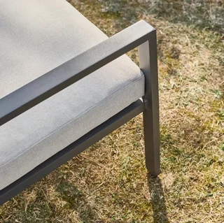 Salon de jardin Onara 4 personnes aluminium avec coussins oléfine