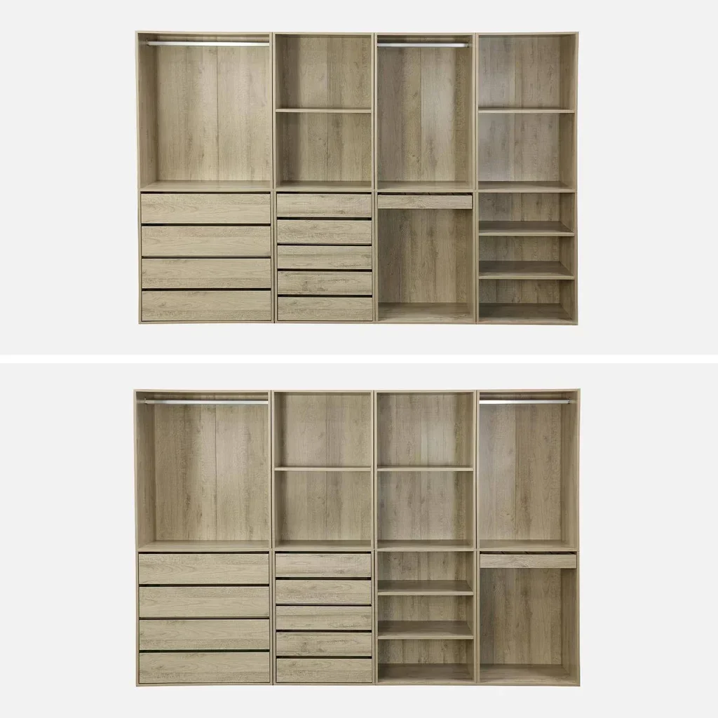 Ensemble dressing modulable 4 pièces bois - Collection Modulo