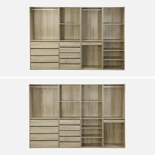 Ensemble dressing modulable 4 pièces bois - Collection Modulo