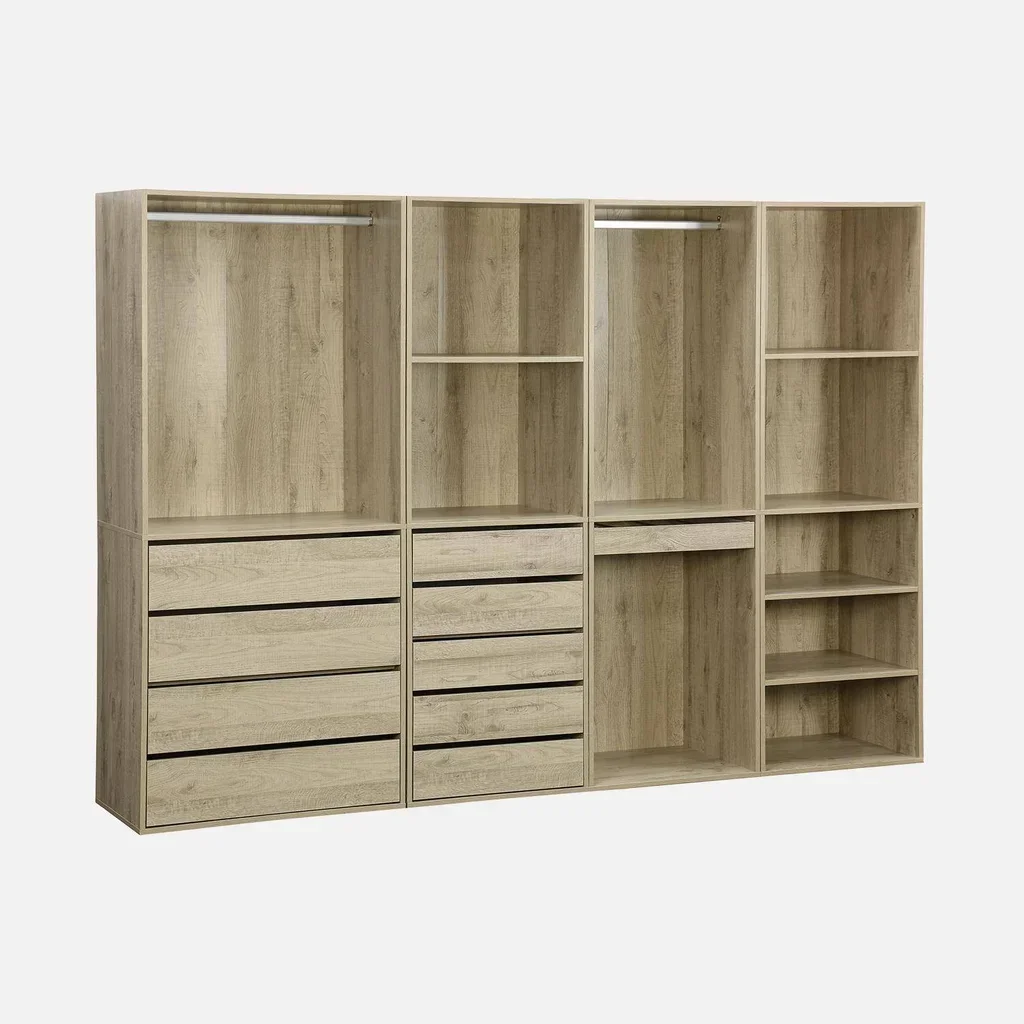 Ensemble dressing modulable 4 pièces bois - Collection Modulo
