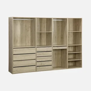 Ensemble dressing modulable 4 pièces bois - Collection Modulo