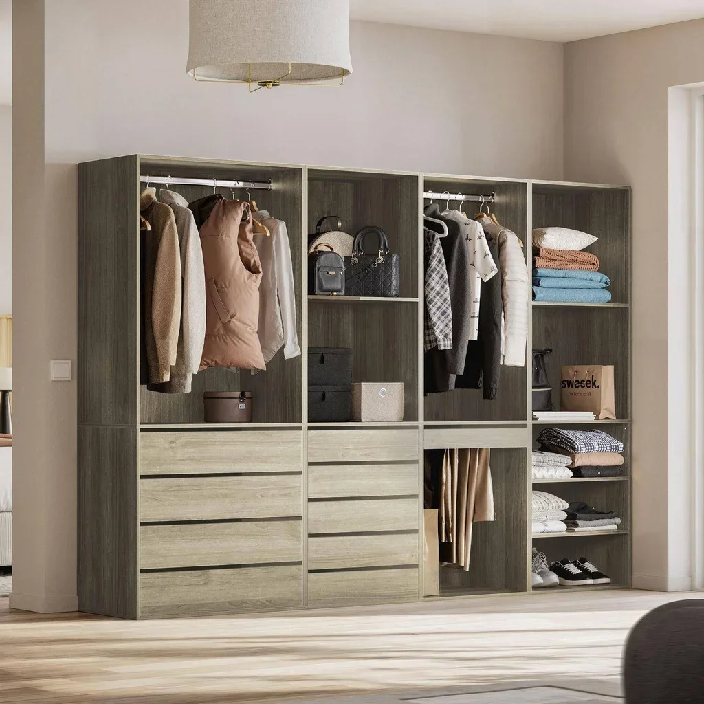 Ensemble dressing modulable 4 pièces bois - Collection Modulo