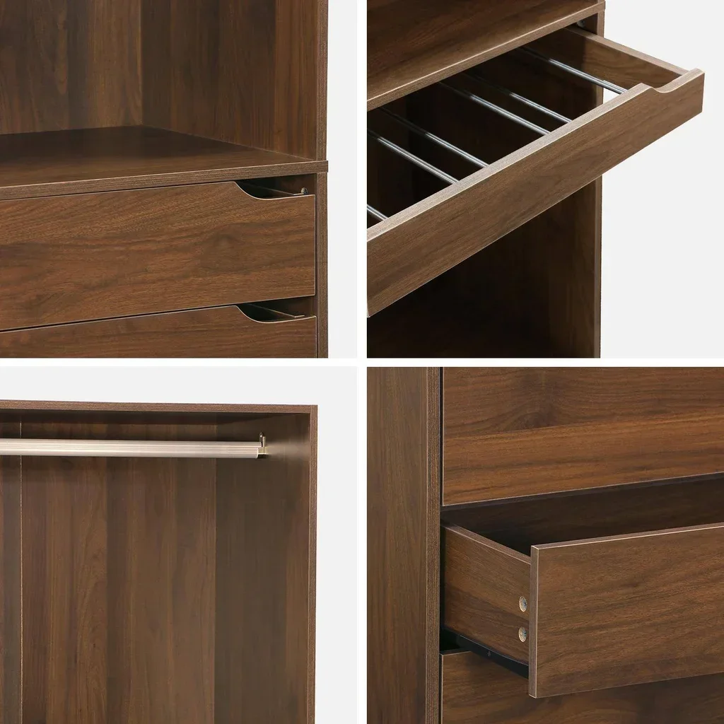 Ensemble rangement modulable 4 pièces bois dressing Modulo