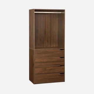 Ensemble rangement modulable 4 pièces bois dressing Modulo