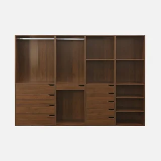 Ensemble rangement modulable 4 pièces bois dressing Modulo