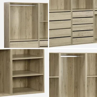 Ensemble dressing modulable 4 pièces bois - Collection Modulo