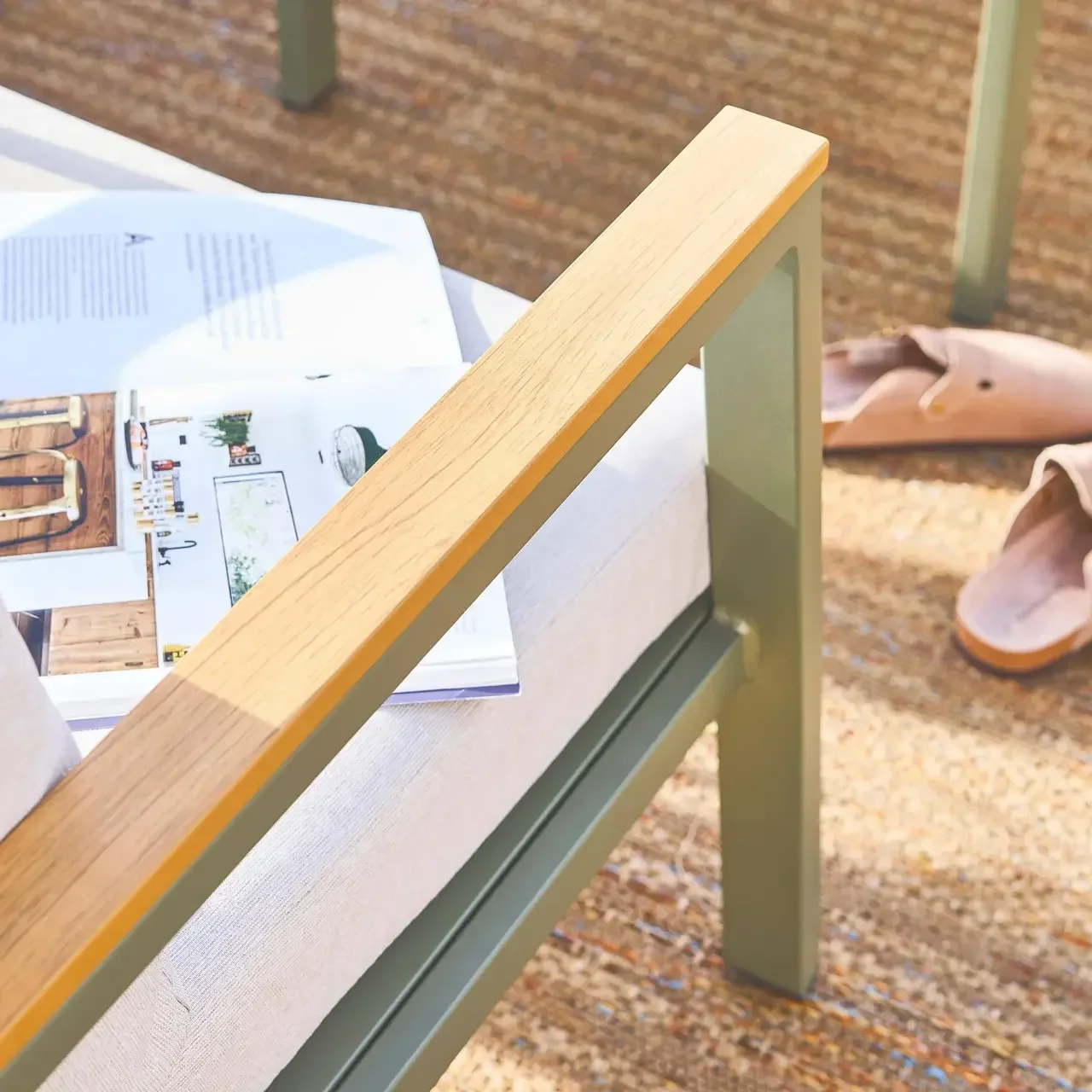 Salotto da giardino alluminio polywood 4 posti Casoria set tavolo sedie esterno
