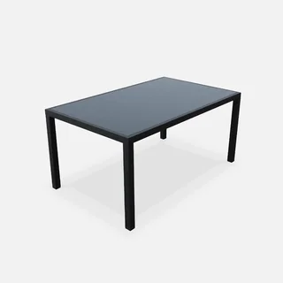 Conjunto Mesa 6 Cadeiras Jardim Alumínio Capua Design Moderno