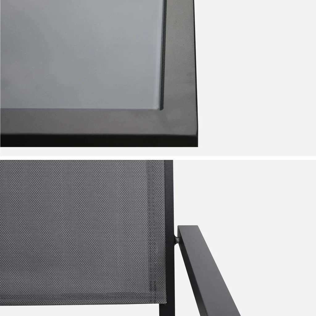 Conjunto Mesa 6 Cadeiras Jardim Alumínio Capua Design Moderno