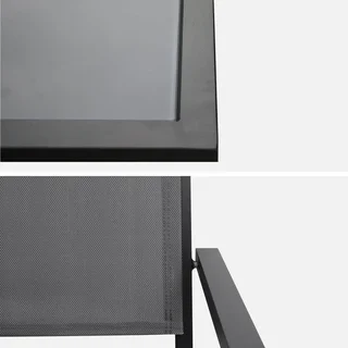 Conjunto Mesa 6 Cadeiras Jardim Alumínio Capua Design Moderno