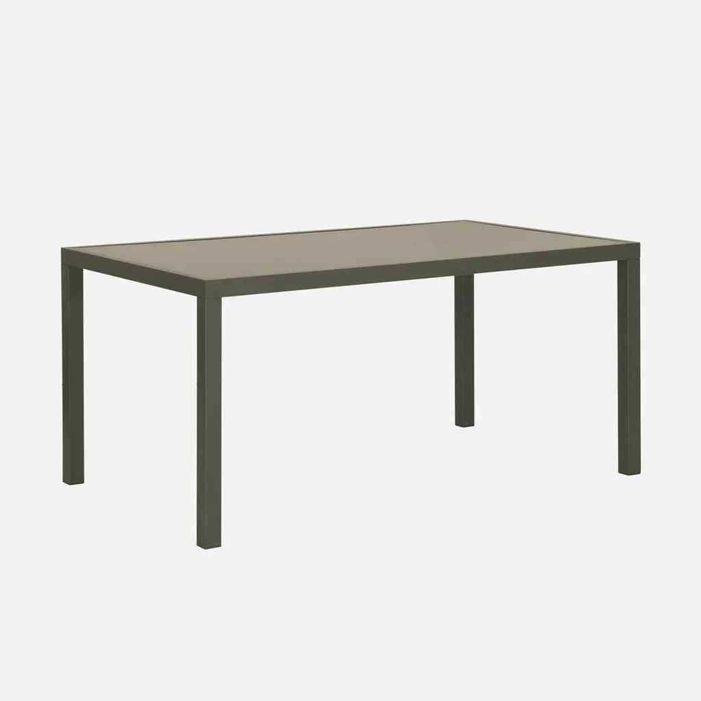Conjunto jardim mesa 6 cadeirões alumínio textilene Capua empilhável
