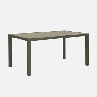 Conjunto jardim mesa 6 cadeirões alumínio textilene Capua empilhável