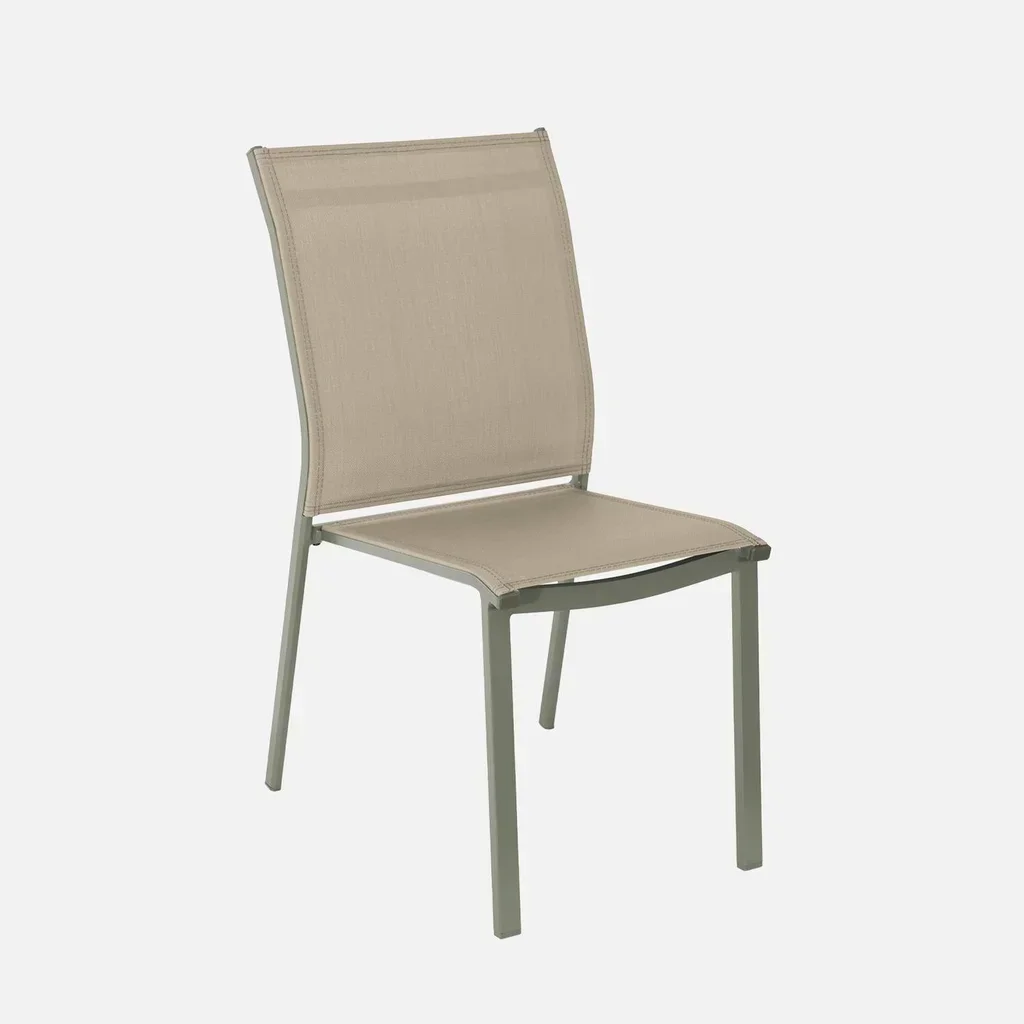 Aluminum garden dining set 8 seater Zaro Buffalo with textilene chairs