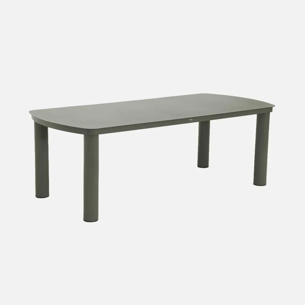 Aluminum garden dining set 8 seater Zaro Buffalo with textilene chairs