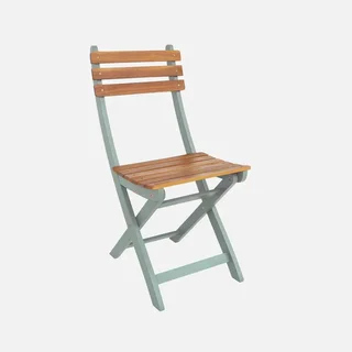 Ensemble table jardin bois acacia 160 cm 8 places coins arrondis Senora