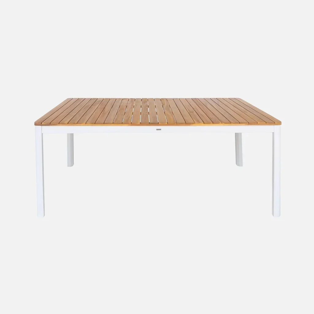 Ensemble table jardin acacia 160 cm 8 places extérieur